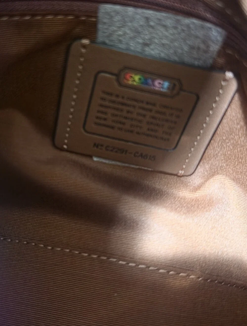 Brand New ...Coach Multicolor Signature Satchel with Rainbow Logo Pattern